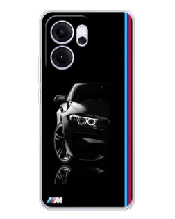 Чехол для OPPO Reno14 FS с картинкой «Силуэт BMW в темноте»