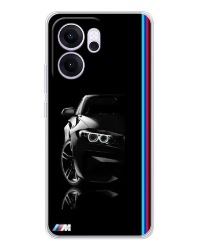 Чехол для OPPO Reno14 FS с картинкой «Силуэт BMW в темноте»