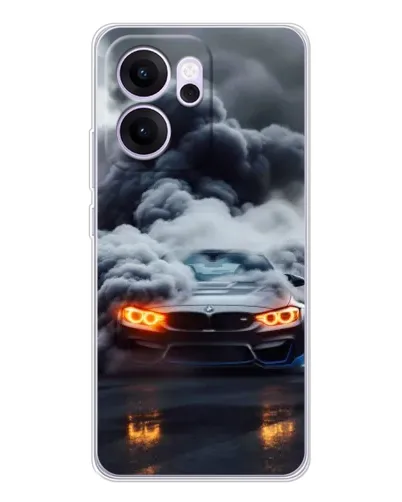 Чехол для OPPO Reno14 FS с картинкой «BMW в дыму»