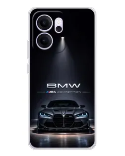 Чехол для OPPO Reno14 FS с картинкой «BMW сквозь ночной город»