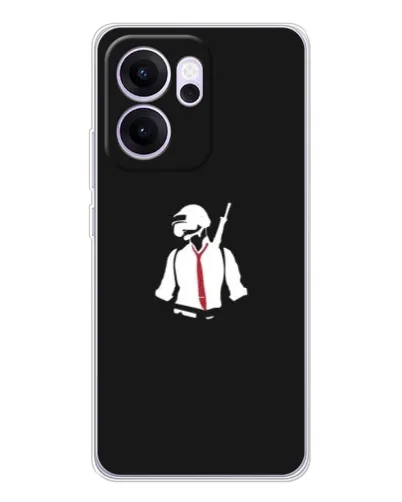 Чехол для OPPO Reno14 FS с картинкой «PUBG — силуэт воина» Чехол для OPPO Reno14 FS с картинкой «PUBG — силуэт воина»