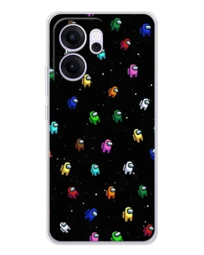 Чехол для OPPO Reno14 FS с картинкой «Экипаж Among Us» Чехол для OPPO Reno14 FS с картинкой «Экипаж Among Us»