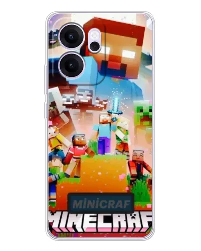 Чехол для OPPO Reno14 FS с картинкой «Minecraft герои игры»