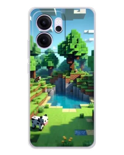 Чехол для OPPO Reno14 FS с картинкой «Minecraft летний день»
