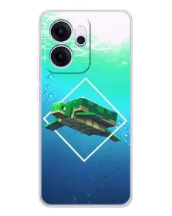 Чехол для OPPO Reno14 FS с картинкой «Черепаха Minecraft» Чехол для OPPO Reno14 FS с картинкой «Черепаха Minecraft»