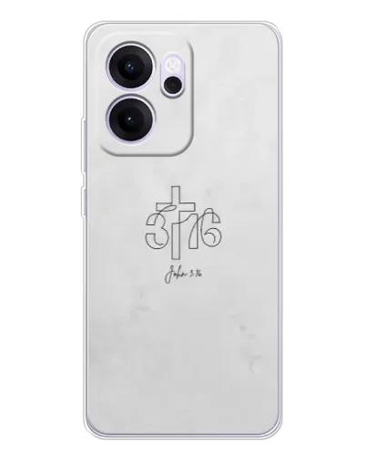 Чехол для OPPO Reno14 FS с картинкой «Иоанна 3:16 Крест»