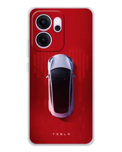 Чехол для OPPO Reno14 FS с картинкой «Tesla Top View»