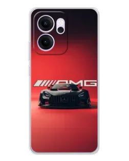 Чехол для OPPO Reno14 FS с картинкой «Mercedes AMG — красная линия»