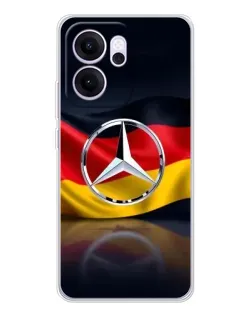 Чехол для OPPO Reno14 FS с картинкой «Mercedes — флаг Германии»