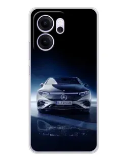 Чехол для OPPO Reno14 FS с картинкой «Ночной Mercedes EQ»