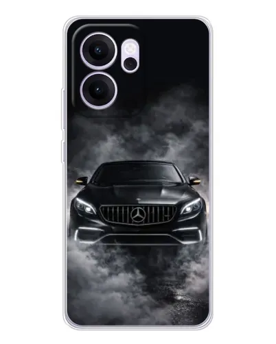 Чехол для OPPO Reno14 FS с картинкой «Mercedes в дыму»