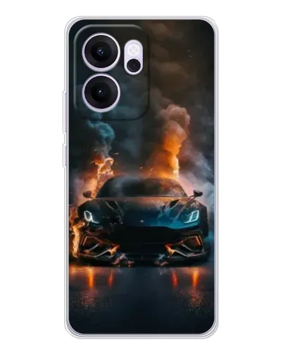 Чехол для OPPO Reno14 FS с картинкой «Lamborghini дымная эстетика»