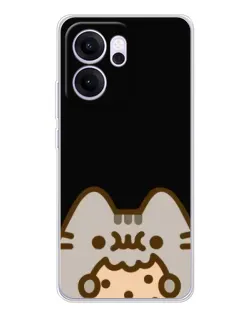 Чехол для OPPO Reno14 FS с картинкой «Пушин на черном» Чехол для OPPO Reno14 FS с картинкой «Пушин на черном»