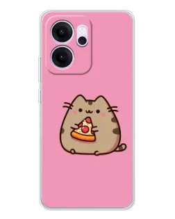 Чехол для OPPO Reno14 FS с картинкой «Пушин с пиццей» Чехол для OPPO Reno14 FS с картинкой «Пушин с пиццей»