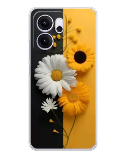 Чехол для OPPO Reno14 FS с картинкой «Подсолнух и ромашка»