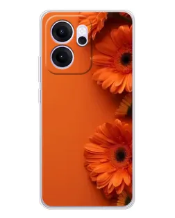Чехол для OPPO Reno14 FS с картинкой «Оранжевые герберы»