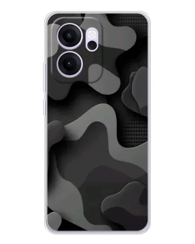 Чехол для OPPO Reno14 FS с картинкой «Темный абстрактный камуфляж» Чехол для OPPO Reno14 FS с картинкой «Темный абстрактный камуфляж»