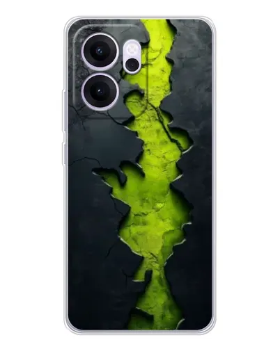 Чехол для OPPO Reno14 FS с картинкой «Салатовый разлом скалы» Чехол для OPPO Reno14 FS с картинкой «Салатовый разлом скалы»