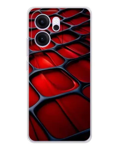 Чехол для OPPO Reno14 FS с картинкой «Красная глянцевая сетка» Чехол для OPPO Reno14 FS с картинкой «Красная глянцевая сетка»