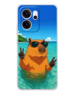 Чехол для OPPO Reno14 FS с картинкой «Морская капибара» Чехол для OPPO Reno14 FS с картинкой «Морская капибара»