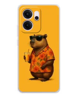 Чехол для OPPO Reno14 FS с картинкой «Капибара на отдыхе» Чехол для OPPO Reno14 FS с картинкой «Капибара на отдыхе»