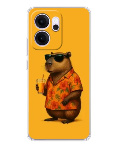 Чехол для OPPO Reno14 FS с картинкой «Капибара на отдыхе» Чехол для OPPO Reno14 FS с картинкой «Капибара на отдыхе»