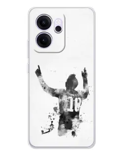 Чехол для OPPO Reno14 FS с картинкой «Черно-белый силуэт Месси» Чехол для OPPO Reno14 FS с картинкой «Черно-белый силуэт Месси»
