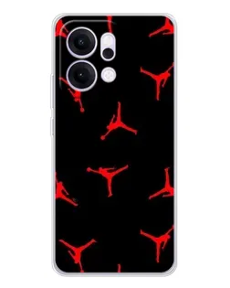 Чехол для OPPO Reno14 Pro с картинкой «Jordan Red Pattern» Чехол для OPPO Reno14 Pro с картинкой «Jordan Red Pattern»