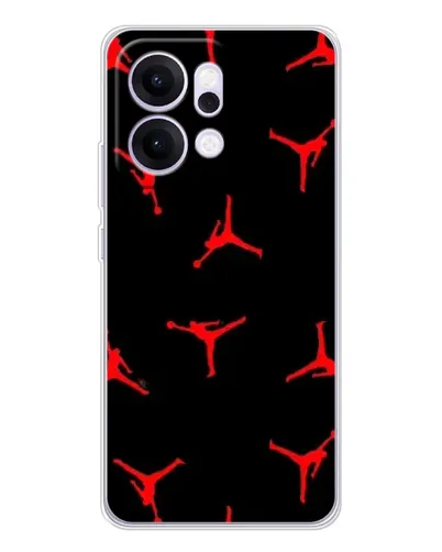 Чехол для OPPO Reno14 Pro с картинкой «Jordan Red Pattern» Чехол для OPPO Reno14 Pro с картинкой «Jordan Red Pattern»