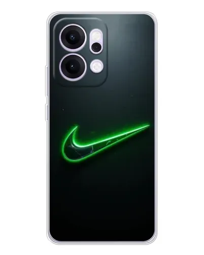 Чехол для OPPO Reno14 Pro с картинкой «Неоновый контур Nike»