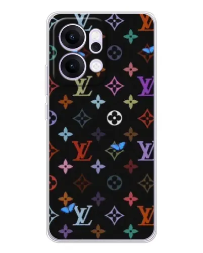 Чехол для OPPO Reno14 Pro с картинкой «Цветная монограмма LV» Чехол для OPPO Reno14 Pro с картинкой «Цветная монограмма LV»
