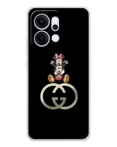 Чехол для OPPO Reno14 Pro с картинкой «Минни Маус на лого»