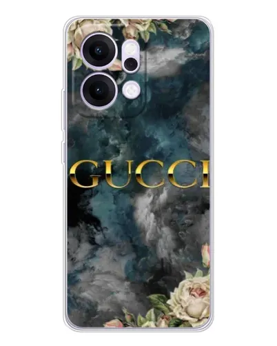 Чехол для OPPO Reno14 Pro с картинкой «Абстрактные цветы Gucci»