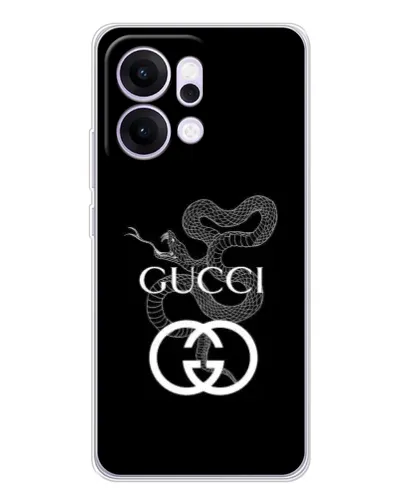 Чехол для OPPO Reno14 Pro с картинкой «Gucci — серебряная змея»