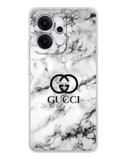 Чехол для OPPO Reno14 Pro с картинкой «Gucci — мраморный шик»