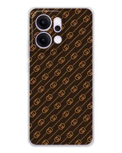 Чехол для OPPO Reno14 Pro с картинкой «Gucci — золотые диагонали»