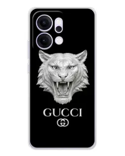 Чехол для OPPO Reno14 Pro с картинкой «Gucci — серебряный лев» Чехол для OPPO Reno14 Pro с картинкой «Gucci — серебряный лев»