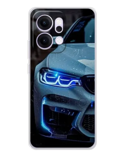 Чехол для OPPO Reno14 Pro с картинкой «Взгляд BMW с синими фарами» Чехол для OPPO Reno14 Pro с картинкой «Взгляд BMW с синими фарами»
