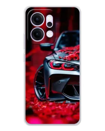 Чехол для OPPO Reno14 Pro с картинкой «Спортивная BMW и цветы» Чехол для OPPO Reno14 Pro с картинкой «Спортивная BMW и цветы»