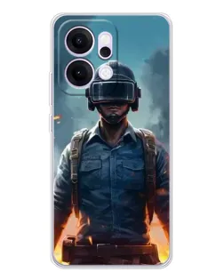 Чехол для OPPO Reno14 Pro с картинкой «PUBG — реалистичный герой»