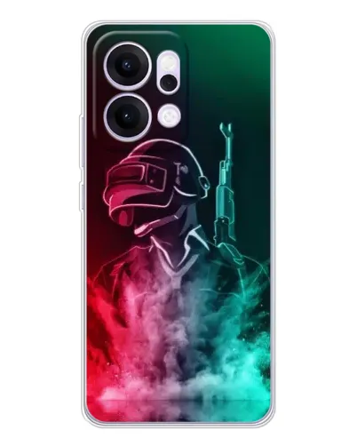 Чехол для OPPO Reno14 Pro с картинкой «PUBG — огненный воин» Чехол для OPPO Reno14 Pro с картинкой «PUBG — огненный воин»