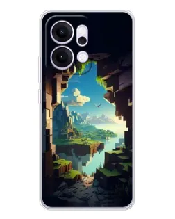 Чехол для OPPO Reno14 Pro с картинкой «Вид из пещеры»