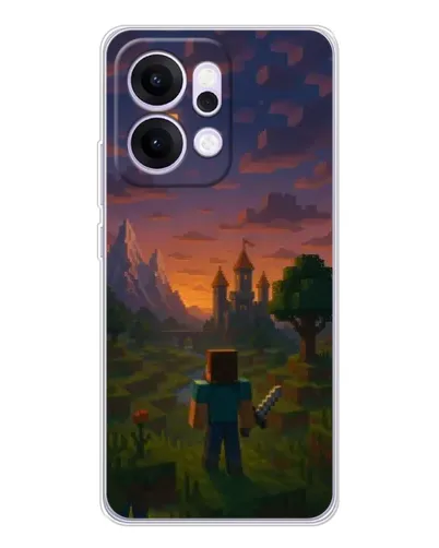 Чехол для OPPO Reno14 Pro с картинкой «Стив у башни»