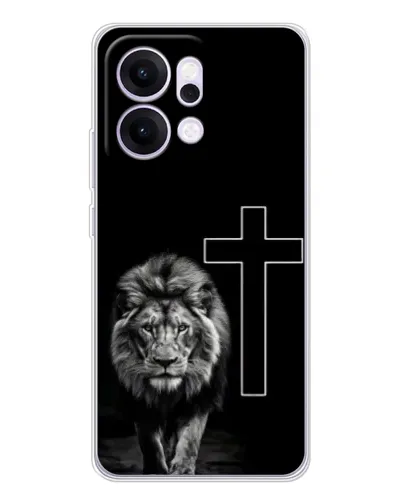 Чехол для OPPO Reno14 Pro с картинкой «Лев и Крест»