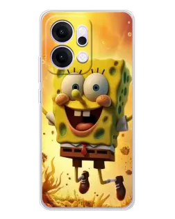 Чохол для OPPO Reno14 Pro з картинкою «Губка Боб стрибає»