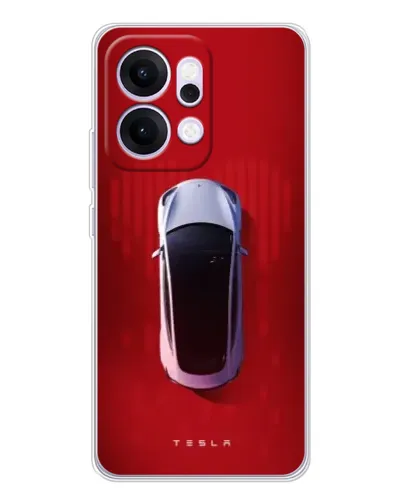 Чехол для OPPO Reno14 Pro с картинкой «Tesla Top View»