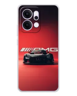 Чехол для OPPO Reno14 Pro с картинкой «Mercedes AMG — красная линия»