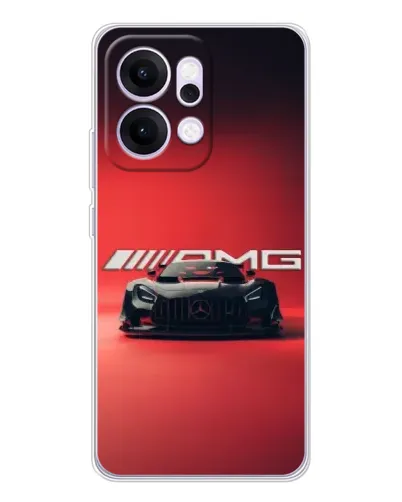 Чехол для OPPO Reno14 Pro с картинкой «Mercedes AMG — красная линия»