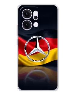 Чехол для OPPO Reno14 Pro с картинкой «Mercedes — флаг Германии»