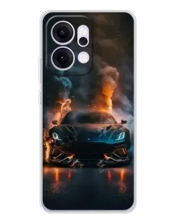 Чохол для OPPO Reno14 Pro з картинкою «Lamborghini димна естетика»